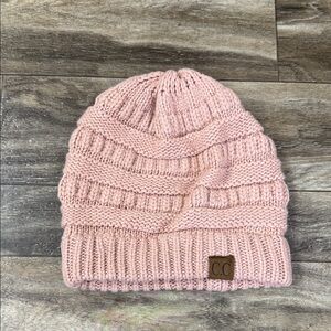 C.C Pink Cable-Knit Kids Beanie